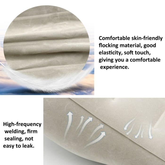 Lendenkissen Tragbares Reise-Beflockungskissen Stuhlrückenstütze, Press Inflatable, Breathe Inflatable – Bild 5