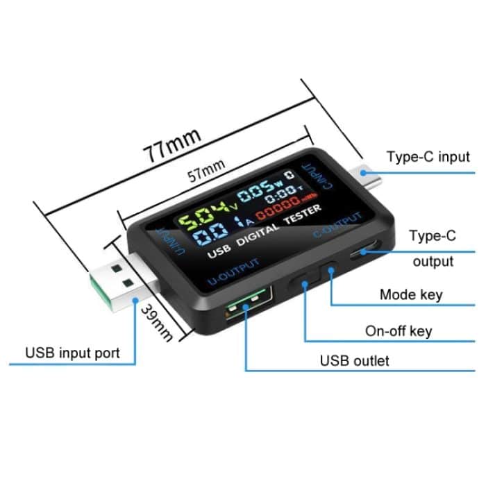 6527-Q Multifunktionales digitales Spannungs- und Strommessgerät Tragbarer Kapazitätstester, 6527-Q – Bild 3