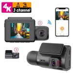 M700A 3-Kanal-Autorekorder 4K UHD vorne + 1080P innen + 2K hinten + GPS + WIFI Dashcam, M700A – Bild 2