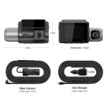 M700A 3-Kanal-Autorekorder 4K UHD vorne + 1080P innen + 2K hinten + GPS + WIFI Dashcam, M700A – Bild 11
