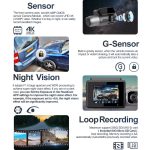 M700A 3-Kanal-Autorekorder 4K UHD vorne + 1080P innen + 2K hinten + GPS + WIFI Dashcam, M700A – Bild 3