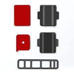 Abnehmbare ETC-Schiebehalterung für Kraftfahrzeuge, Anti-Drop-Halterung, Black, Transparent