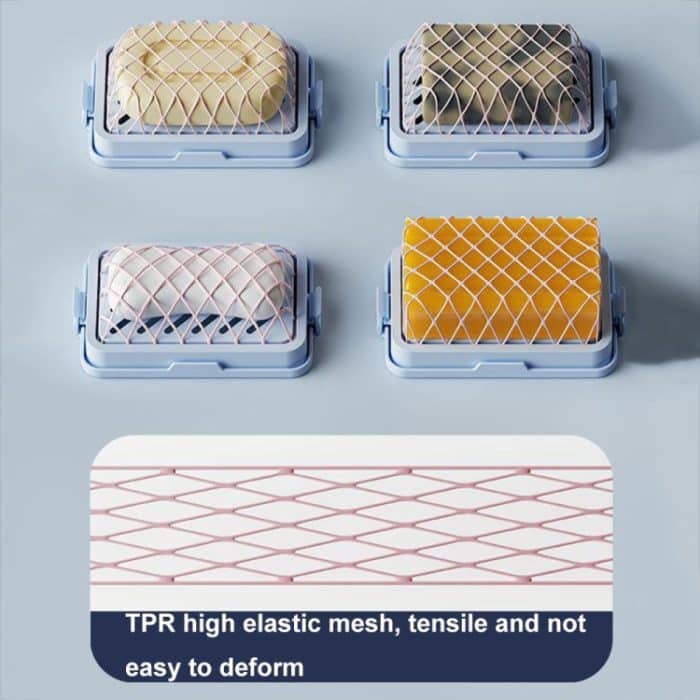 4 teile/paket Multifunktionale Hohe Elastische Mesh Anti-rutsch Ablauf Schäumen Seife Box – Bild 6