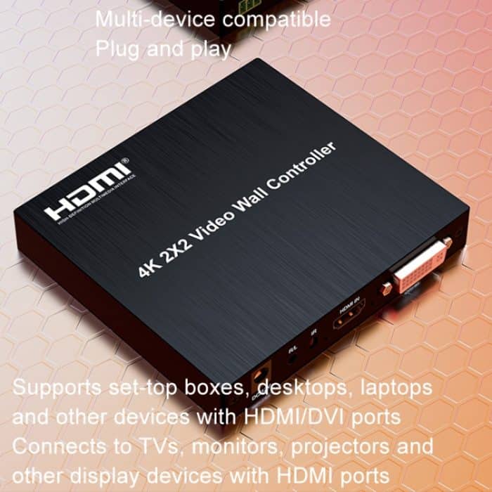 4K 2x2 HDMI Video HD Splice Unterstützung HDMI / DVI Eingang 4CH HDMI Ausgang, 4K With US Plug, 4K With EU Plug, 4K With UK Plug – Bild 4