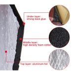 Wärme- und Schalldämmpolster aus dicker Aluminiumfolie für die Motorhaube des Autos, 250x180x5mm, 250x180x10mm, 400x250x5mm, 400x250x10mm – Bild 3