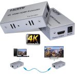 HDMI zu RJ45 Einzel-Ethernet-Kabel 100 m Extender 4K HD Kabel Signalverstärker, US Plug, UK Plug, EU Plug – Bild 2