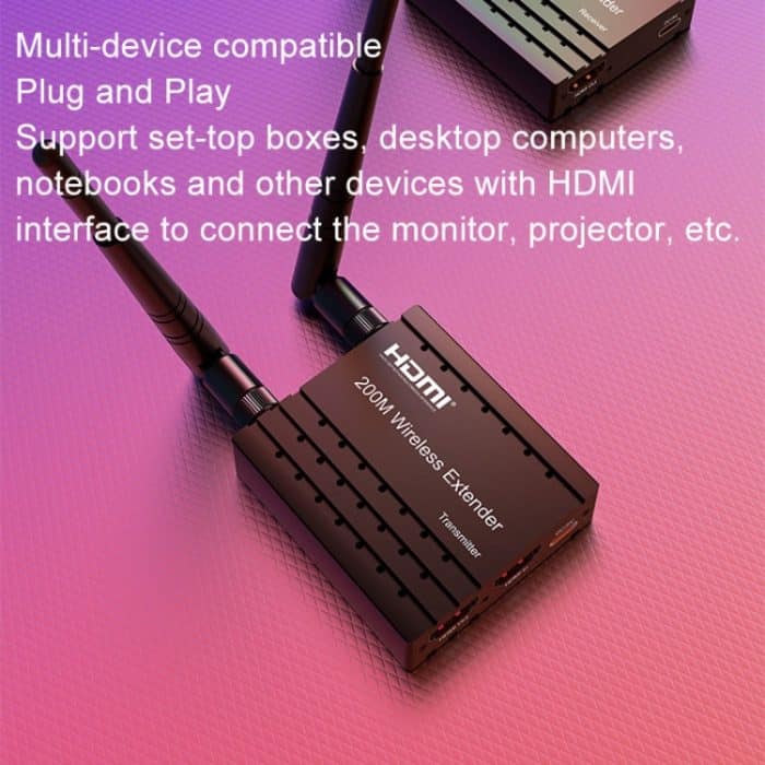 200M Wireless HDMI Extender Signalverstärker, Sender+Empfänger, 200M – Bild 5