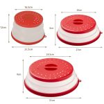 Faltbare Mikrowelle Spritzschutz für die Küche, multifunktionale Lebensmittelkonservierungsabdeckung für den Haushalt, Small White, Small Red, Small Gray, Medium White, Medium Red, Medium Gray, Large White, Large Red, Large Gray – Bild 3