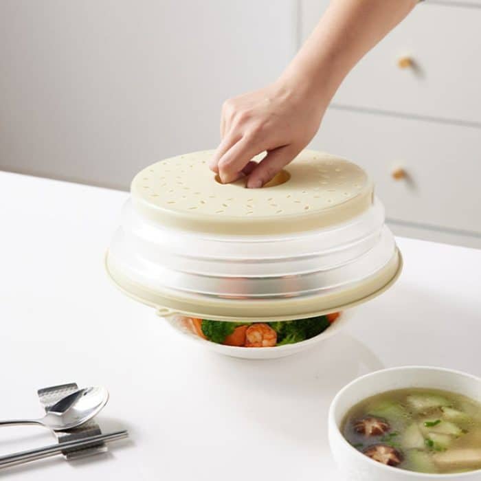 Faltbare Mikrowelle Spritzschutz für die Küche, multifunktionale Lebensmittelkonservierungsabdeckung für den Haushalt, Small White, Small Red, Small Gray, Medium White, Medium Red, Medium Gray, Large White, Large Red, Large Gray – Bild 9