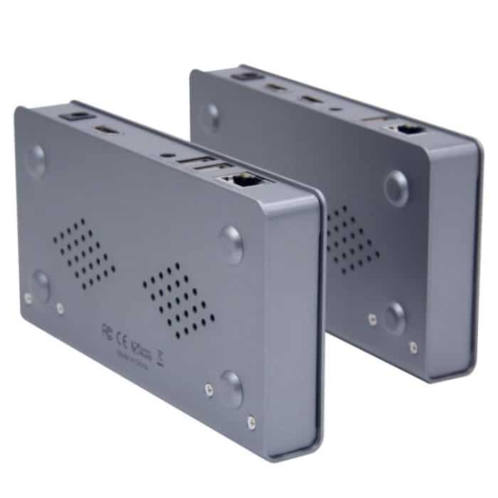 KVM 120m 4K HD Extender Computer Maus Tastatur HDMI Einzel Ethernet Kabel Sender + Empfänger, US Plug, UK Plug, EU Plug – Bild 3