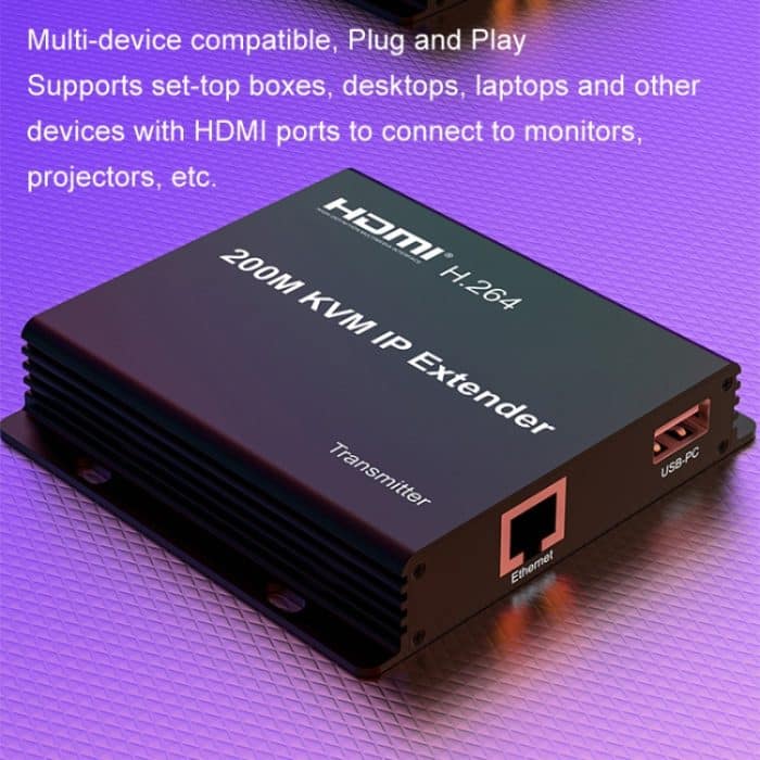 200 m HDMI KVM IP Netzwerkkabel Extender H.264 Maus Tastatur Extender, US Plug, UK Plug, EU Plug – Bild 3