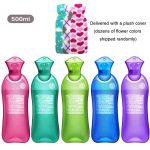 Lange Streifen Heißwasser Tasche PVC Explosion-proof Gummi Warme Wasser Tasche Mädchen Winter Bett Wärmer, 500ml Rose+Random Cover, 500ml Blue+Random Cover, 500ml Purple+Random Cover, 1000ml Blue+Grey Cover, 1000ml Rose+Pink Cover... – Bild 3
