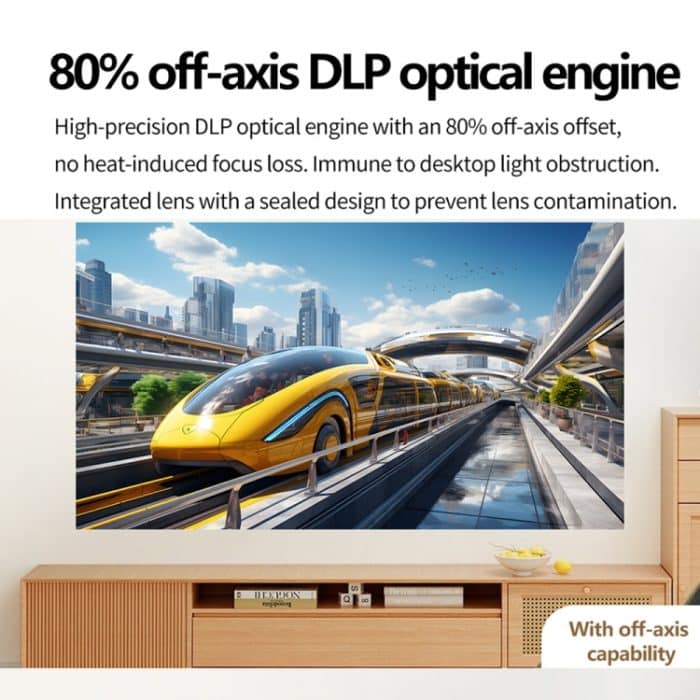 TOUMEI S8 1080P/4K DLP Android 11.OS WLAN 3D-Projektor, US Plug, UK Plug, EU Plug – Bild 11