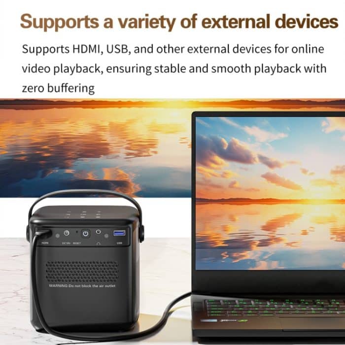 TOUMEI S8 1080P/4K DLP Android 11.OS WLAN 3D-Projektor, US Plug, UK Plug, EU Plug – Bild 16