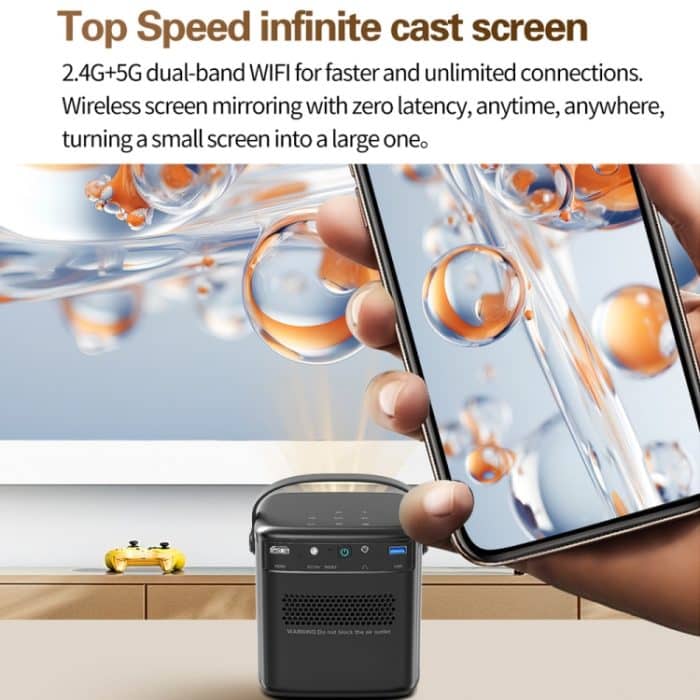 TOUMEI S8 1080P/4K DLP Android 11.OS WLAN 3D-Projektor, US Plug, UK Plug, EU Plug – Bild 18