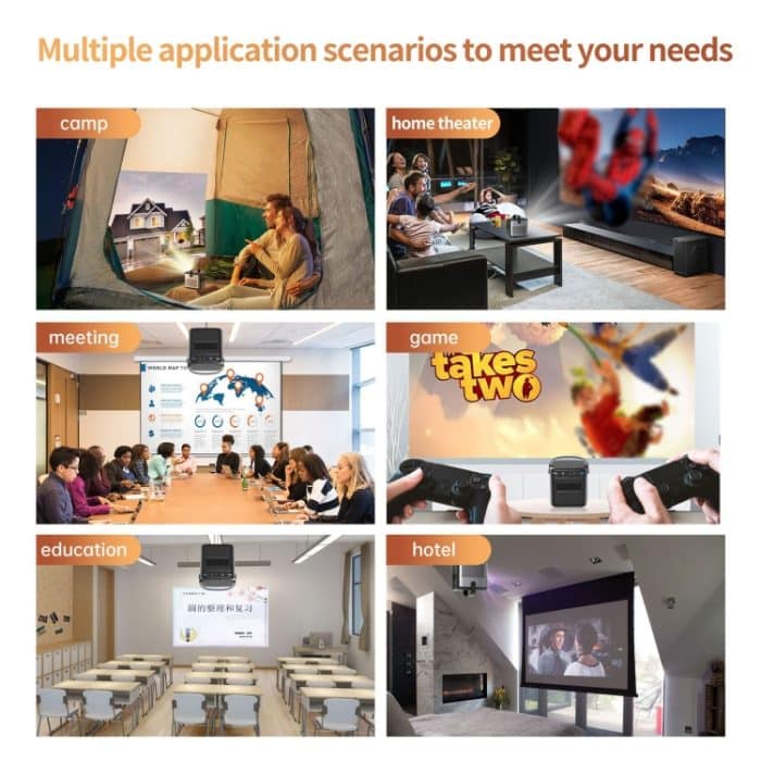 TOUMEI S8 1080P/4K DLP Android 11.OS WLAN 3D-Projektor, US Plug, UK Plug, EU Plug – Bild 25