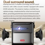 TOUMEI S8 1080P/4K DLP Android 11.OS WLAN 3D-Projektor, US Plug, UK Plug, EU Plug – Bild 4