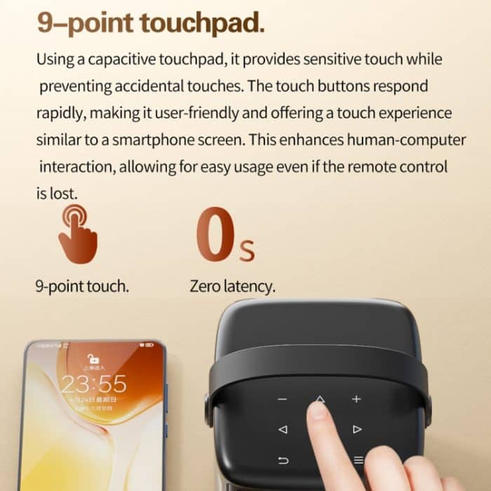 TOUMEI S8 1080P/4K DLP Android 11.OS WLAN 3D-Projektor, US Plug, UK Plug, EU Plug – Bild 5