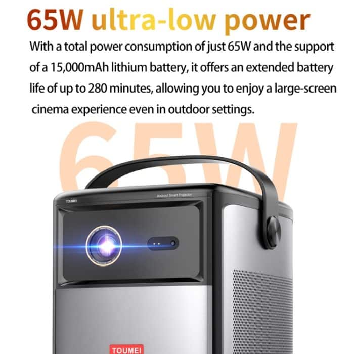 TOUMEI S8 1080P/4K DLP Android 11.OS WLAN 3D-Projektor, US Plug, UK Plug, EU Plug – Bild 8