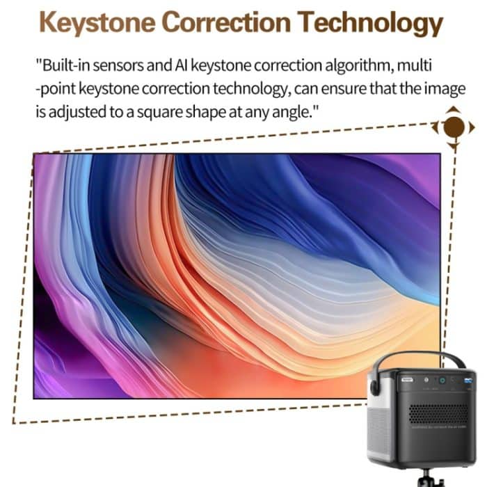 TOUMEI S8 1080P/4K DLP Android 11.OS WLAN 3D-Projektor, US Plug, UK Plug, EU Plug – Bild 9