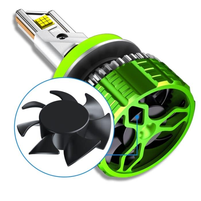 100W LED Doppelkupferrohr Aluminiumlegierung Wasserdichter Autoscheinwerfer, 9005, 9006, 9012, H1, H4, H7, H11 – Bild 4