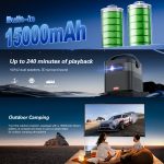 TOUMEI M2 Eingebauter Akku mit großer Kapazität Outdoor-Projektor Handheld Portable Projection, US Plug, UK Plug, EU Plug – Bild 7