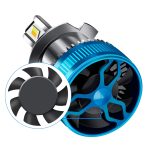 50W Dreifarbiger LED-Scheinwerfer mit Doppelkupferrohr und Aluminiumlegierung, 9005, 9006, 9012, H1, H4, H7, H11 – Bild 3