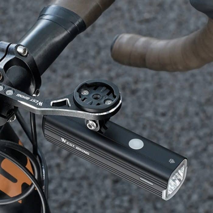 WEST BIKING Fahrrad High Lumen Type-C Aluminiumlegierung Scheinwerfer, Light Without Holder, Light + Aluminum Alloy Computer Holder, Light + Carbon Fiber Integrated Handlebar Computer Holder, Light + Aluminum Alloy Integrated Handlebar Computer Holder – Bild 12