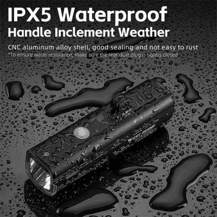 WEST BIKING Fahrrad High Lumen Type-C Aluminiumlegierung Scheinwerfer, Light Without Holder, Light + Aluminum Alloy Computer Holder, Light + Carbon Fiber Integrated Handlebar Computer Holder, Light + Aluminum Alloy Integrated Handlebar Computer Holder – Bild 8