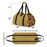 Outdoor Große Kapazität Brennholz Lagerung Tasche Tragbare Und Langlebig Logging Kit, 600D PVC, 12A Canvas – Bild 3