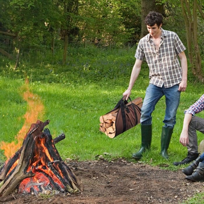 Outdoor Große Kapazität Brennholz Lagerung Tasche Tragbare Und Langlebig Logging Kit, 600D PVC, 12A Canvas – Bild 8