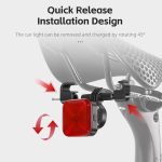 WEST BIKING Fahrrad Wasserdichtes High-Brightness Nachtfahrt Warnrücklicht – Bild 3