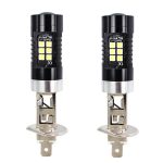 1pair Automotive High-power LED White Light Fog Lamp, H1