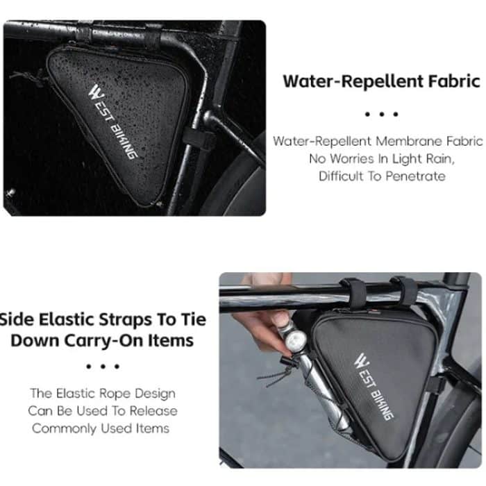 WEST BIKING Fahrrad Crossbar Triangle Bag Fahrradausrüstung Werkzeugtasche – Bild 3