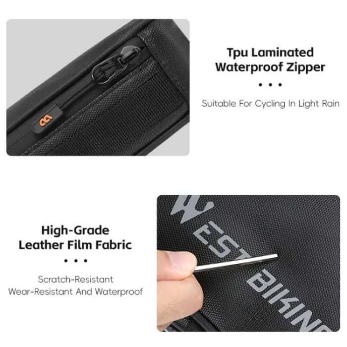 WEST BIKING Fahrrad Crossbar Triangle Bag Fahrradausrüstung Werkzeugtasche – Bild 4