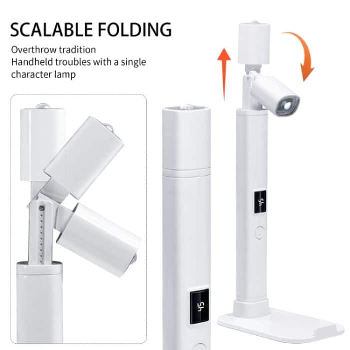 UV-LED-Nagellampe, tragbares, einziehbares Nageltrocknungslicht, Mini-Handnageltrocknerlampe mit Halterung – Bild 6