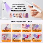UV-LED-Nagellampe, tragbares, einziehbares Nageltrocknungslicht, Mini-Handnageltrocknerlampe mit Halterung – Bild 10