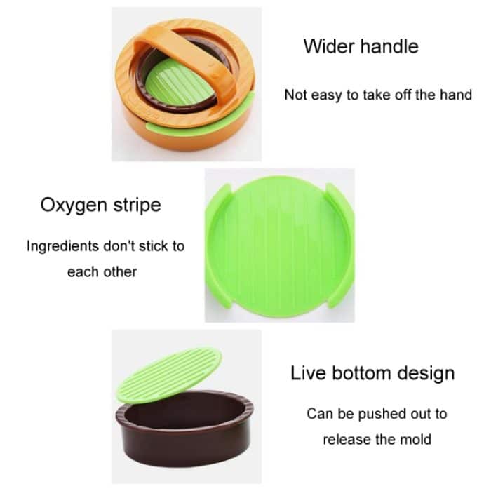 Werkzeuge zur Herstellung runder Burger, Küchen-Kombi-Fleischpresse – Bild 4