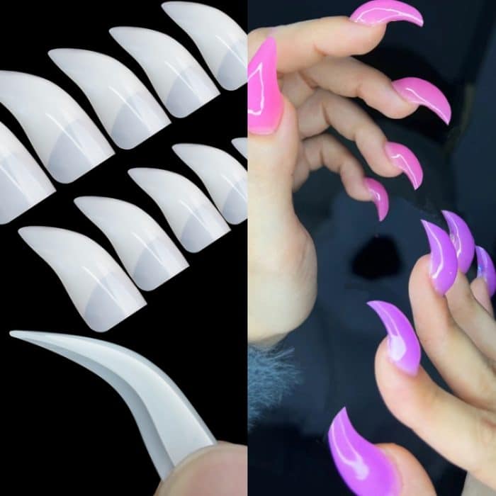 100 Stück/Box Stiletto Nagelspitzen Halloween Stiletto Falsche Adlerklaue Kunstnägel – Bild 7