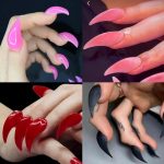 100 Stück/Box Stiletto Nagelspitzen Halloween Stiletto Falsche Adlerklaue Kunstnägel – Bild 8