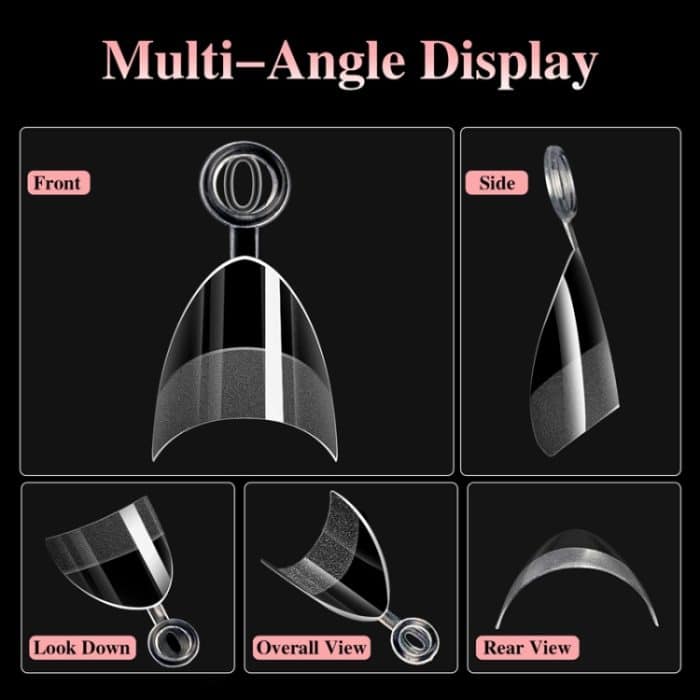 600 teile/schachtel Ultra Kurze Falsche Nagel Tipps Verlängerung Klar Keine Kratzer Spurlose Frosted Maniküre Salon, Shape 01, Shape 02, Shape 03, Shape 04, Shape 05 – Bild 4