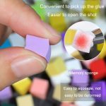 50 teile/schachtel 1cm Mini Nail art Schwämme Gradienten Aura Wirkung Designs Maniküre Pinsel Werkzeug, Sponges (White), Sponges (Mixed Colors) – Bild 4