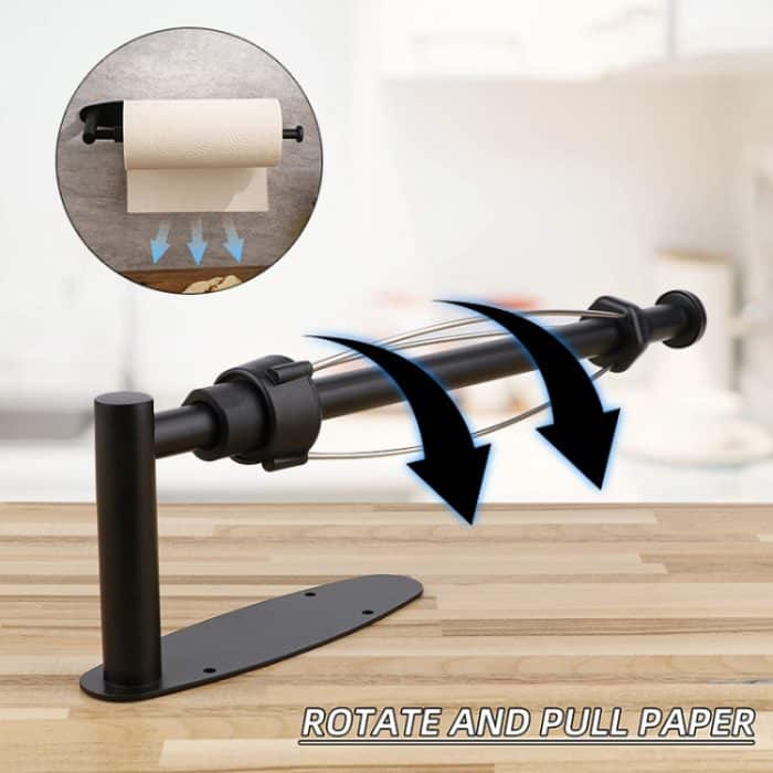 Küchen-Papierhandtuchhalter aus Edelstahl mit Dämpfungsschrank, kein Lochrollenpapier, Frischhaltefolienhalter, YS1 Round Black Silver Line, YS1 Square Black Silver Line, YS1 Round Silver, YS1 Square Silver, YL3 Round Black Silver Line... – Bild 6