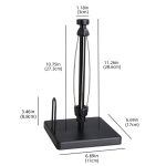 Vertikaler Papierhandtuchhalter aus Edelstahl für den Haushalt mit Dämpfung, Esstisch, Küche, kein Loch, Papierrollenhalter, Square Black, Round Black, Round Silver – Bild 7