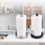 Vertikaler Papierhandtuchhalter aus Edelstahl für den Haushalt mit Dämpfung, Esstisch, Küche, kein Loch, Papierrollenhalter, Square Black, Round Black, Round Silver – Bild 2