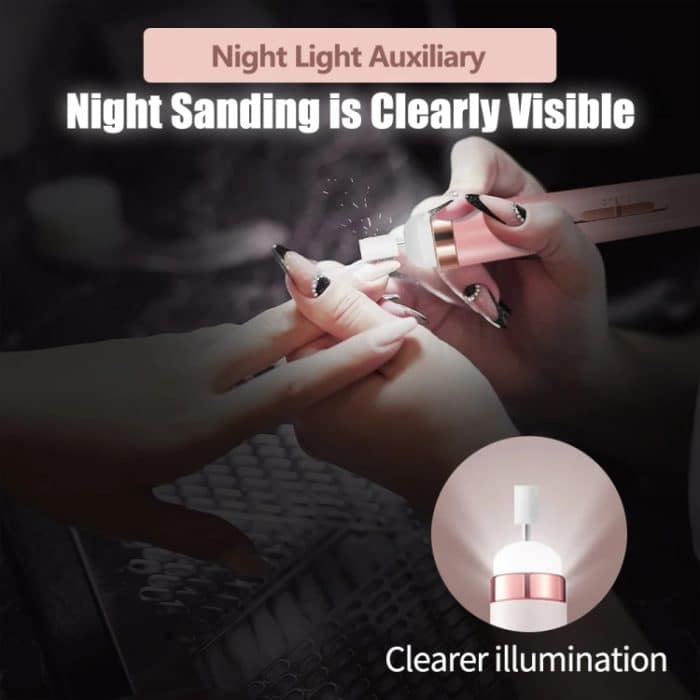 Mini-Nagelschleifer, Nagelentferner, tragbares elektrisches Nagelwerkzeug mit Licht – Bild 5