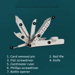 5-in-1-Multifunktionswerkzeug, kleine Outdoor-Geräte mit SIM-Fach-Auswerfer, Schraubendreher, Flaschenöffner usw. – Bild 3