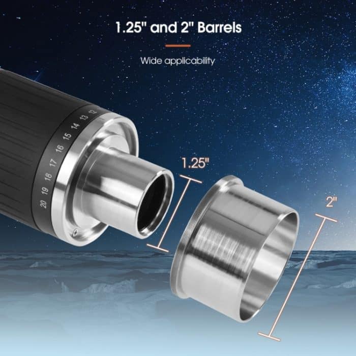 SVBONY SV230 1,25/2 Zoll Universal-Astronomie-Weitwinkel-Zoom-Okular 8-20 mm 57-72 Grad – Bild 9