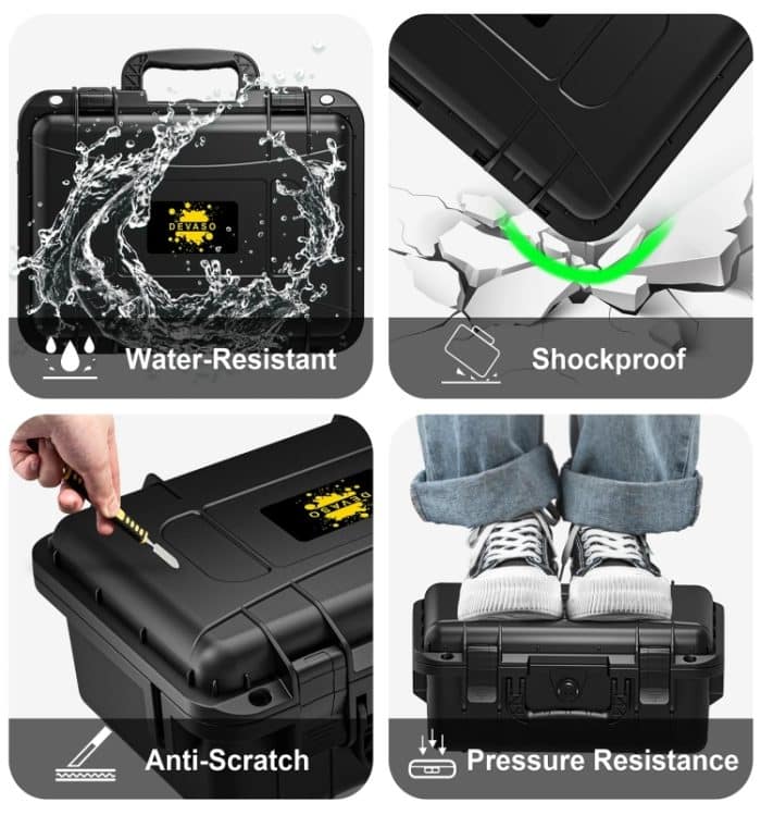 DEVASO für Switch/OLED IP67 wasserdichte Aufbewahrungstasche Hartschalentasche, Black+Shoulder Strap – Bild 5