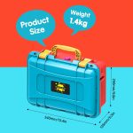 DEVASO für Switch/OLED IP67 wasserdichte Aufbewahrungstasche Hartschalentasche, Black+Shoulder Strap – Bild 9